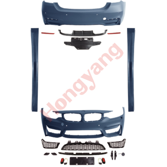 Auto Spare Parts Car Front Bumper Assy Grille Bodykit for BMW 4 Series F32 F33 F36 Modified to M4 2014-2019 All Mesh Style