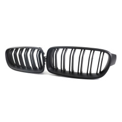 Car Parts Decoration Matte Black Dual Slat Front Bumper Mesh Radiator Grille Car Front Grille Fit for BMW F30 F35 2012-IN