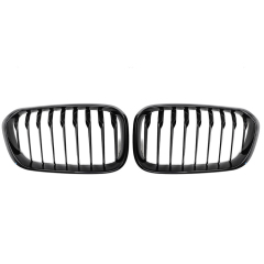 Single Slat Gloss Black Car Front Bumper Grille Fit for BMW 1 Series F20 2015-2017 Front Grille