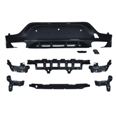 Auto Parts Car  Body Kits Rear Bumper Rear Diffuser for Mercedes Benz Class GLC C253 Upgrade to Coupe63 2020-2022 Silver/Black,www.hongyangcorp.com,Auto Parts Car  Body Kits Rear Bumper Rear Diffuser for Mercedes Benz Class GLC C253 Upgrade to Coupe63 2020-2022 Silver/Black