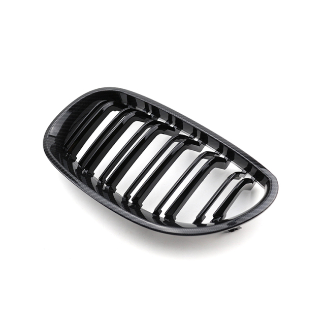 Upgrade Front Bumper Grille for BMW 5 Series E60 Double Slat Carbon Look 2004-2009