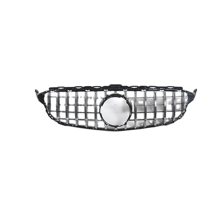 Car Bumper Grille Silver Front Grille for Mercedes Benz C Class W205 2015-2018 GTR Style,www.hongyangcorp.com,Car Bumper Grille Silver Front Grille for Mercedes Benz C Class W205 2015-2018 GTR Style