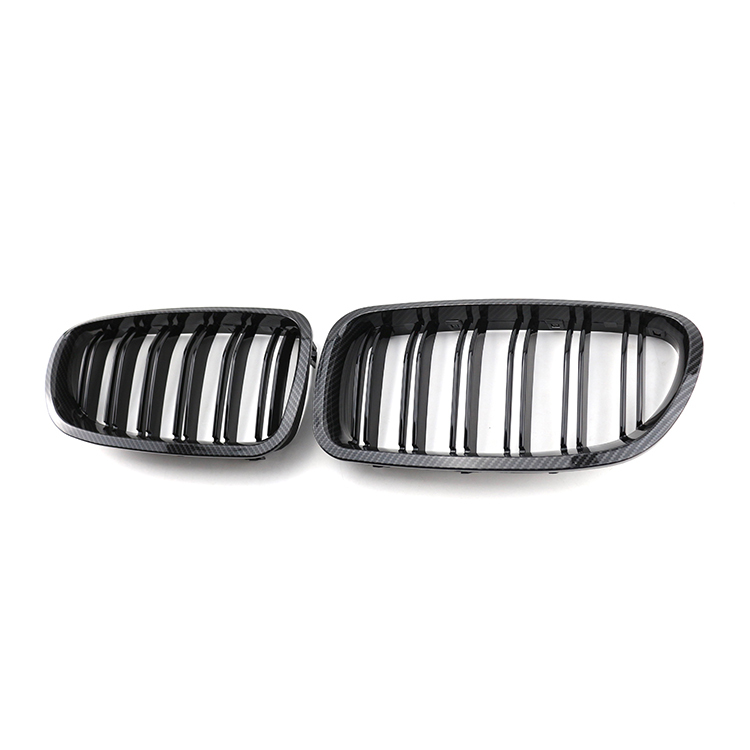 Vehicle Spare Parts Factory Directly Auto Front Bumper Grille for BMW 5 Series F10 F11 F18 Double Line Gloss Black 2010-2017