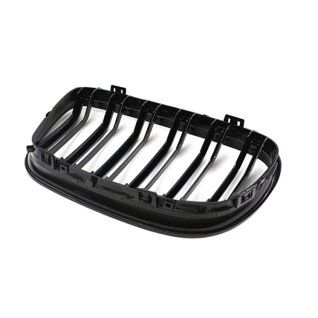 Automotive Gloss Black Dual Slat Inserts Front Bumper Mesh Grille Car Front Grille Fit for BMW 3Series E90 2008-2011