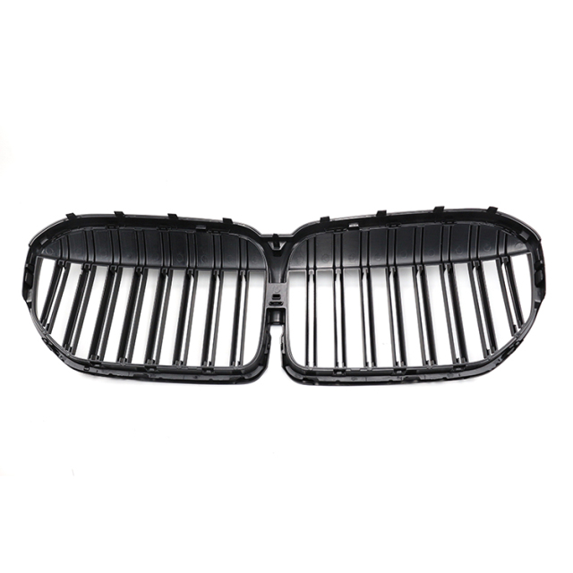 Matte Black Dual Slat Aftermarket Front Bumper Mesh Guard Grille Car Front Grille Fit for BMW 7 Series G11/G12 2019-IN