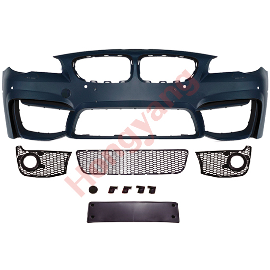 Auto Car Front Bumper Assy Bodykit for BMW 5Series F10F18  Modified to M4 2011-2017 With Fog Lamp Hole Style&All Mesh Style