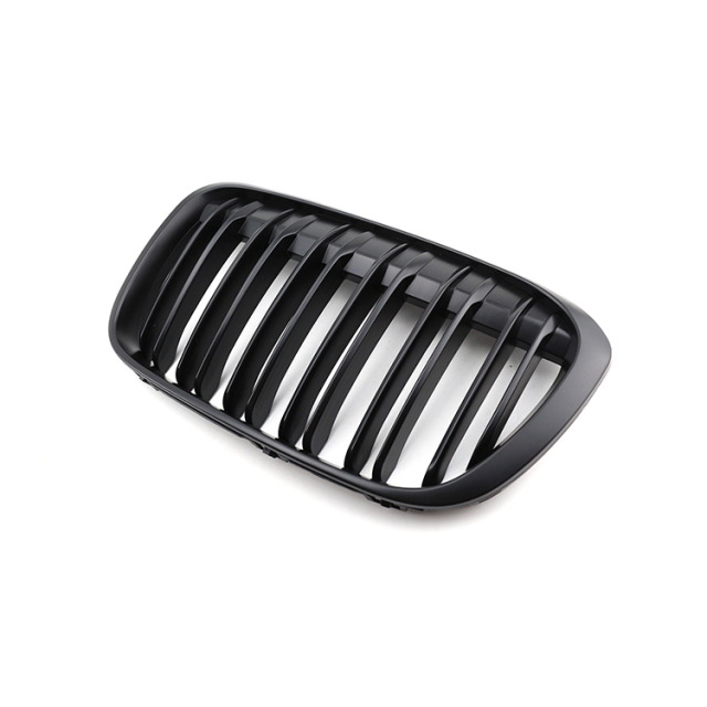 High Quality Car Accessories Double Slat Matte Black Front Bumper Grill for BMW X1 Series F48/F49 2016-2019,www.hongyangcorp.com,High Quality Car Accessories Double Slat Matte Black Front Bumper Grill for BMW X1 Series F48/F49 2016-2019