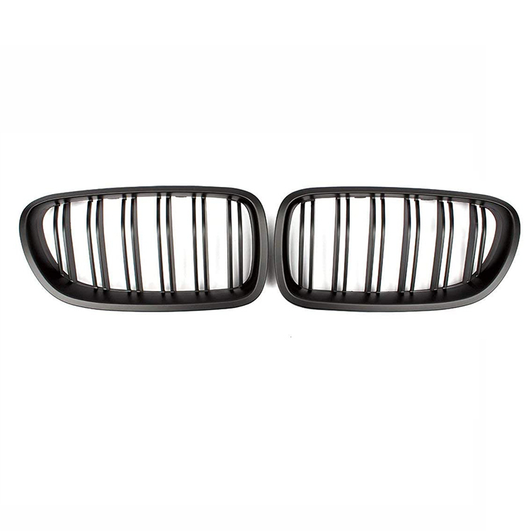 ABS Dual Slat Matte Black Car Front Grille for BMW 5 Series F10 F11 F18 2010-2017,www.hongyangcorp.com,ABS Dual Slat Matte Black Car Front Grille for BMW 5 Series F10 F11 F18 2010-2017