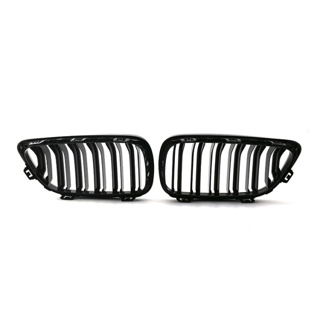 Modified Gloss Black Dual Slat Front Bumper Mesh Radiator Net Grille Car Front Grille for BMW Series 2 F22 F23 2014,www.hongyangcorp.com,Modified Gloss Black Dual Slat Front Bumper Mesh Radiator Net Grille Car Front Grille for BMW Series 2 F22 F23 2014