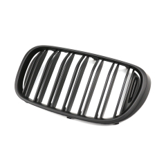 Car Accessory Matte Black Dual Slat Front Bumper Mesh Shutter Grille Car Front Grille Fit for BMW 7 Series G11 2015-2019