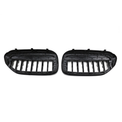 Car Parts Kits Diamond Half Sliver Front Bumper Mesh Grille Car Front Grille Fit for BMW Series 5 G30 2017-2020