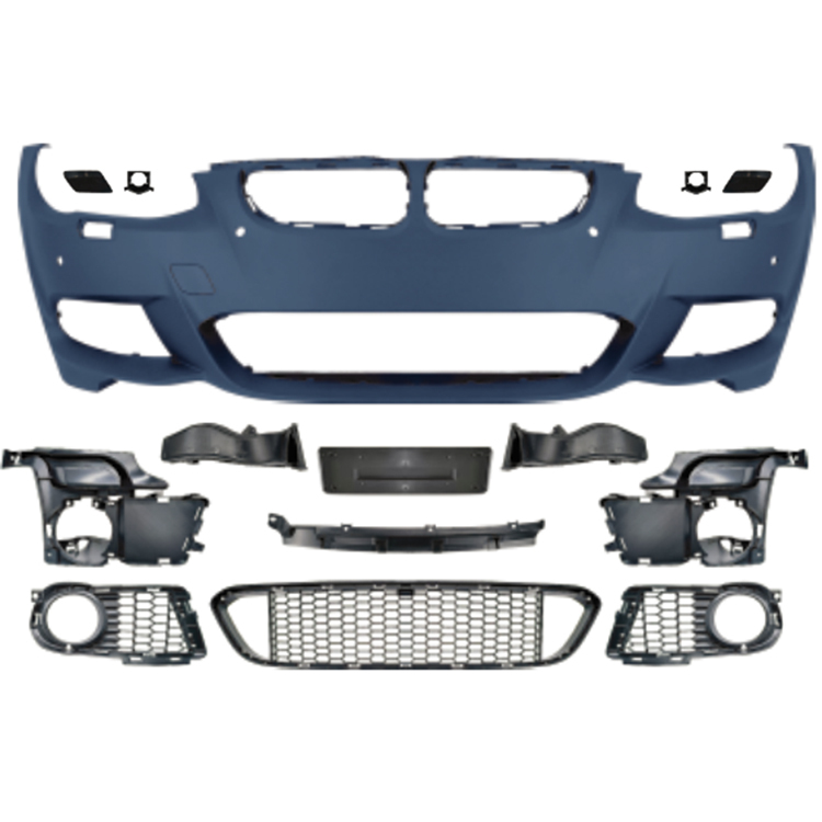 Car Modified Body Kit Front Bumper Assy for BMW 3Series E92 Modified to M-Tech 2010-2013 With Fog Lamp Hole Style
