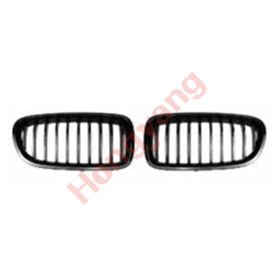 Auto Spare Parts Car Front Bumper Grille Bodykit for BMW 5Series F10 F18  Modified to M-Tech 2011-2017 Single Slat Gloss Black