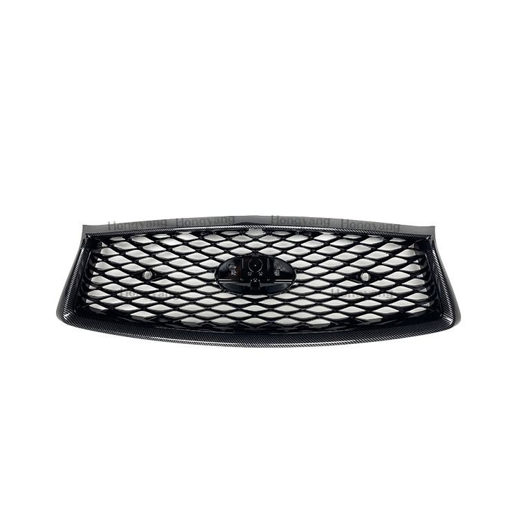 Car Body Kit Front Bumper Grille for Infiniti Q50 2018-2024 Grille Carbon Fiber Look Frame 62310-6HH0C