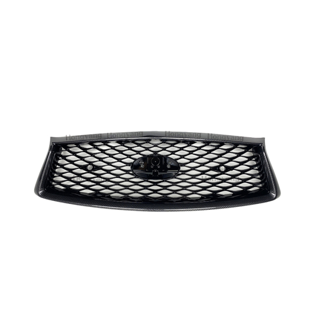 Car Body Kit Front Bumper Grille for Infiniti Q50 2018-2024 Grille Carbon Fiber Look Frame 62310-6HH0C
