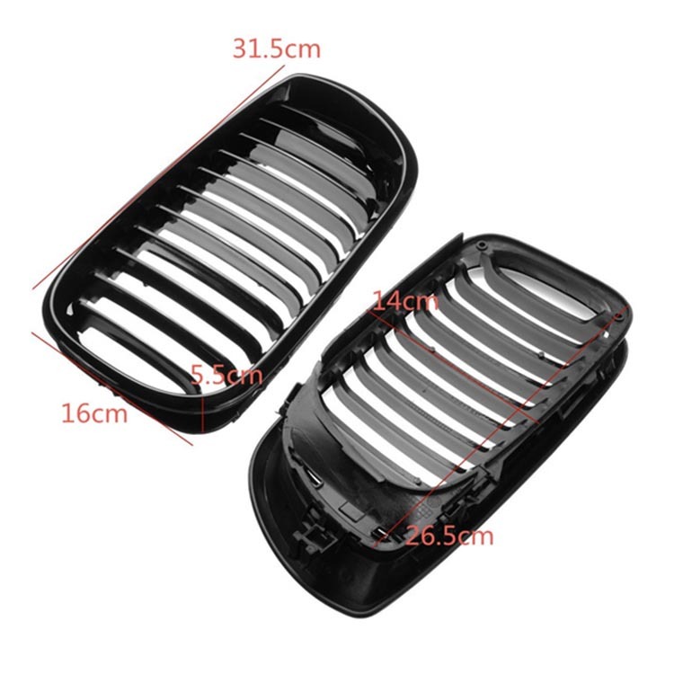 Hot Selling Bumper Grilles Single Line Glossy Black ABS Car Grills for BMW 3 Series E46 -Four Doors 2002-2004