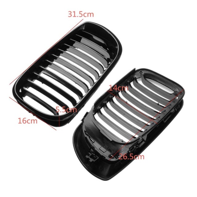 Hot Selling Bumper Grilles Single Line Glossy Black ABS Car Grills for BMW 3 Series E46 -Four Doors 2002-2004
