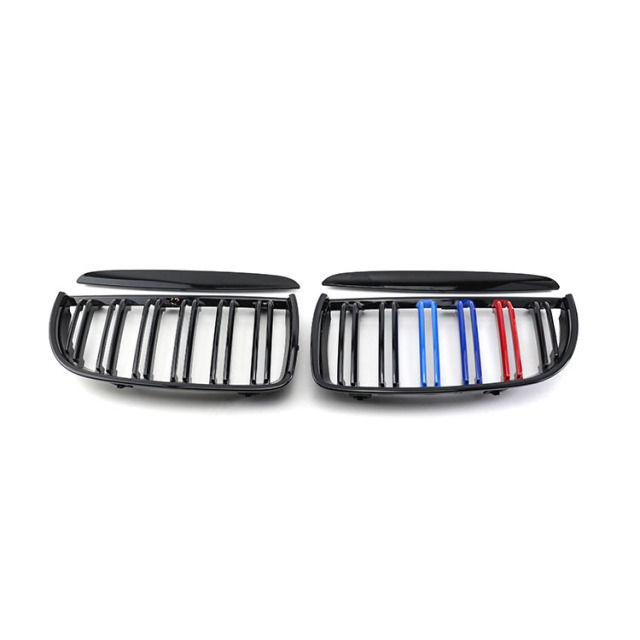 ABS Plastic Carbon Fiber Look Gloss Black Car Front Grilles for BMW F20 F22 F30 E46 E90 E92 F32 F10