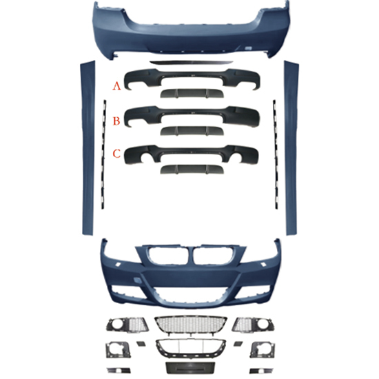 Auto Parts Car Body Kits Front Bumper Car Rear Bumper for BMW 3 Series E90 Upgrade to M-Tech 2009-2012 with Fog Lamp Hole,www.hongyangcorp.com,Auto Parts Car Body Kits Front Bumper Car Rear Bumper for BMW 3 Series E90 Upgrade to M-Tech 2009-2012 with Fog Lamp Hole