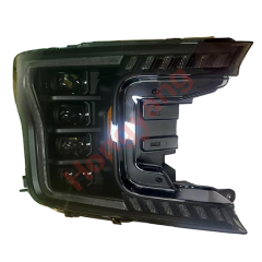 Auto Parts Y4LED Lens Round Decorative Cover Head Lamp Headlights Y Style for Ford F150 2018-2020 Chrome Plated Decorative Frame