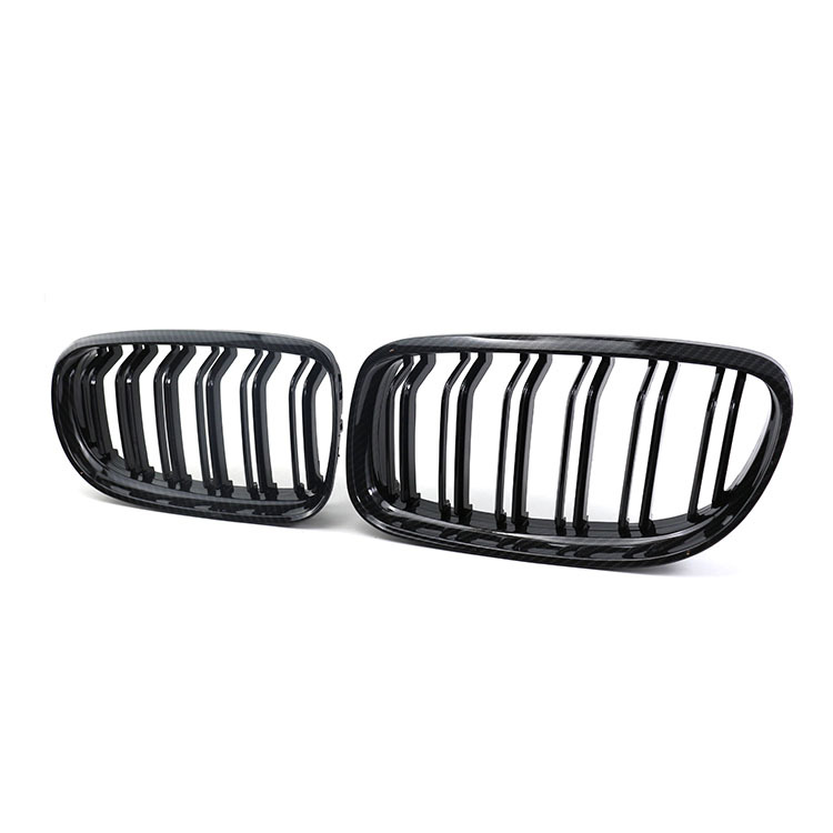 Auto Spare Parts Double Slat Glossy Matte Black Carbon Look Chrome Car Grill for BMW 3 Series E90 2008-2011 2009