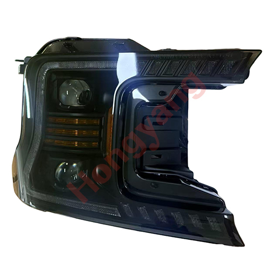 Auto Parts 2LS Halogen Lens Round Decorative Cover Head Lamp Headlights for Ford F150 2018-2020 Matte Black Decorative Cover
