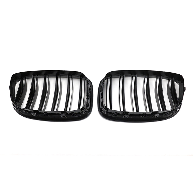 Accessories Car Double Slat Line Glossy Matte Black Mesh Front Car Grille for BMW 5 Series F07 GT 2009-2016,www.hongyangcorp.com,Accessories Car Double Slat Line Glossy Matte Black Mesh Front Car Grille for BMW 5 Series F07 GT 2009-2016