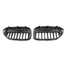 Car Auto Repair Parts Diamond Chrome Sliver Front Bumper Mesh Grille Car Front Grille Fit for BMW Series 5 G30 2017-2020