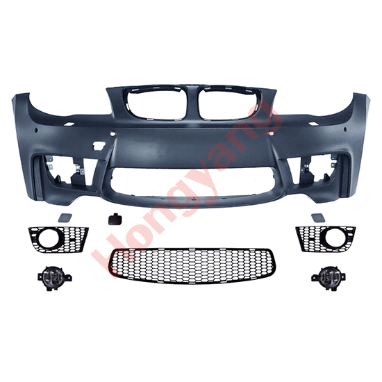 Auto Spare Parts Car Front Bumper Assy Grille Rear Diffuser Bodykit for BMW 1 Series E82 E87 Modified to 1M 2008-2011