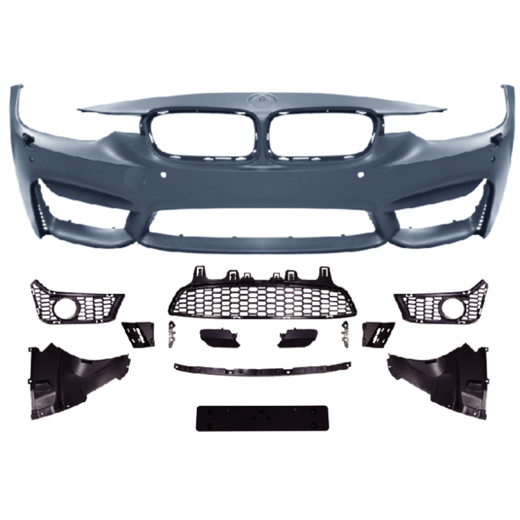 Car Body Kit Front Bumper for BMW F30 F35 Modified to M3 2013-2018 Front Bumper Assy With Fog Lamp Hole