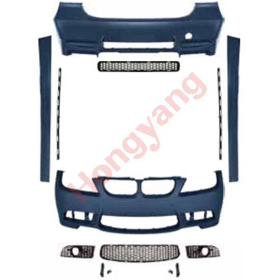 Car Modified Body Kit Fenders Rear Diffuser Front Lip for BMW 3Series E90 Modified to M3 2009-2012 With Fog Lamp Hole Style