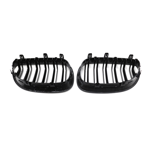 Auto Vehicle Modification Carbon Look Dual Slat Front Bumper Mesh Grille Car Front Grille Fit for BMW E60 2003-2010