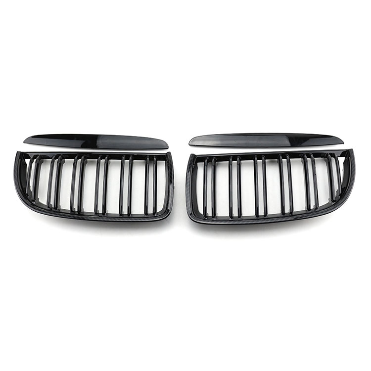 Good Quality Car Front Bumper Grille for BMW 3 Series E90 2005-2007 Double Slat Carbon Look Matte Black