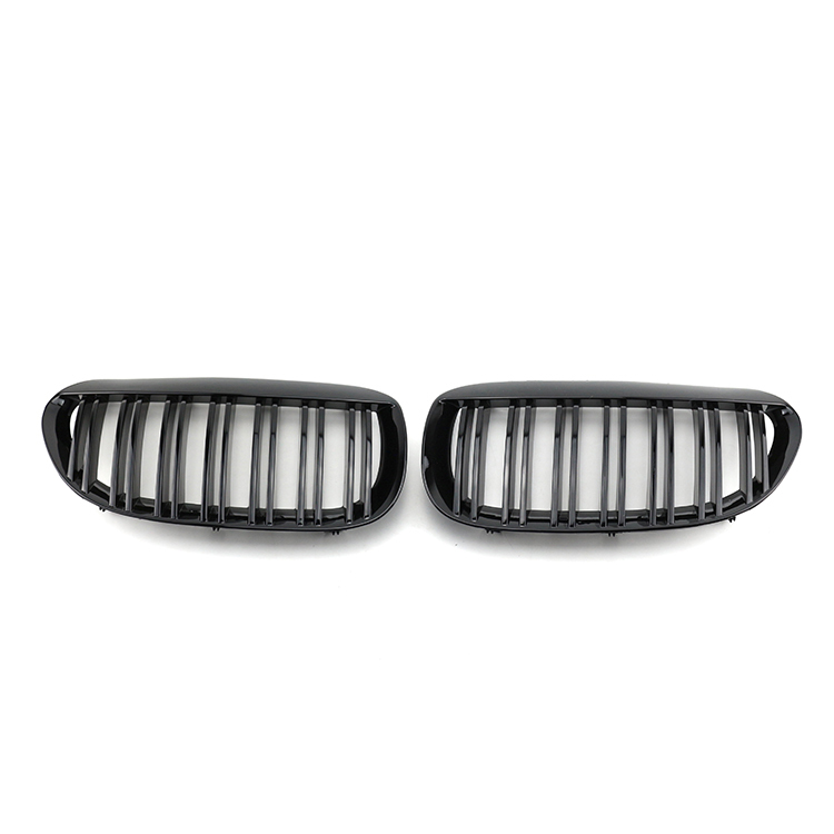 Hot Sale Gloss Black Painted Dual Slat Front Bumper Mesh Grille Car Front Grille for BMW Series 6 E63 2006-2010