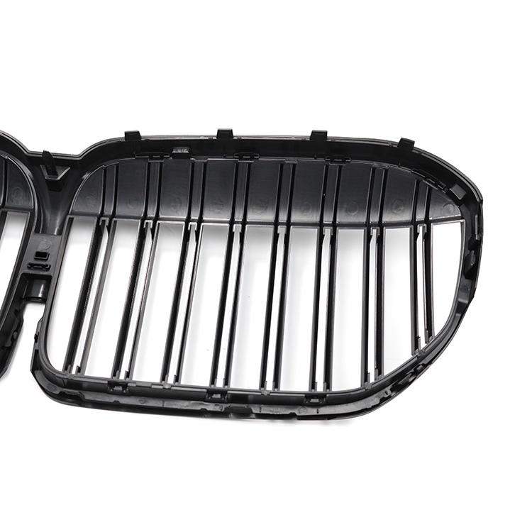 Matte Black Dual Slat Aftermarket Front Bumper Mesh Guard Grille Car Front Grille Fit for BMW 7 Series G11/G12 2019-IN