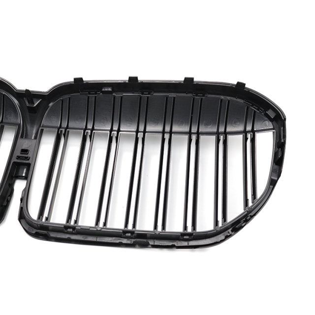 Matte Black Dual Slat Aftermarket Front Bumper Mesh Guard Grille Car Front Grille Fit for BMW 7 Series G11/G12 2019-IN
