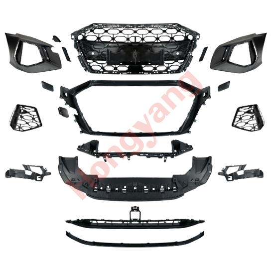 Car Auto Spare Parts  Front Bumper Assy Upgrade to RS3 Front Bumper Assy for Audi A3 Bodykit 2021 2022 2023 2024,www.hongyangcorp.com,Car Auto Spare Parts  Front Bumper Assy Upgrade to RS3 Front Bumper Assy for Audi A3 Bodykit 2021 2022 2023 2024