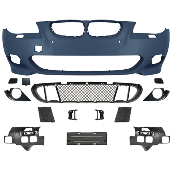 Auto Spare Parts Car Front Bumper Assy Grille Front Lip Spoiler Bodykit for BMW 5 Series E60 Modified to M-Tech 2008-2010