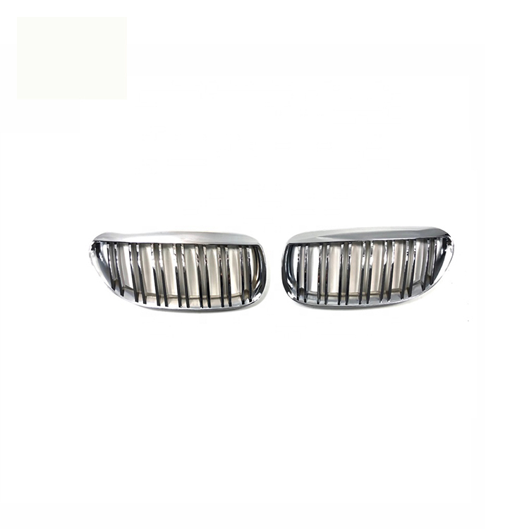 Car Exterior Accessories Auto Front Bumper Grille for BMW 6 Series E63 2006-2010 Double Slat Modification Easy Installation