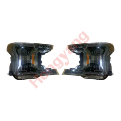 Auto Parts 2LS Halogen Lens Round Decorative Cover Head Lamp Headlights for Ford F150 2018-2020 Matte Black Decorative Cover