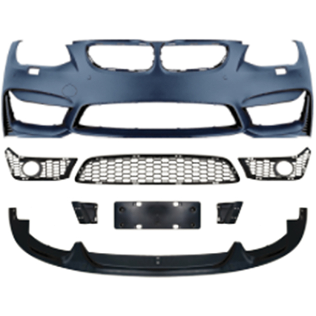 Car Body Kit Front Bumper Assy for BMW 3Series E92 Modified to M4 2010-2013 With Fog Lamp Hole Style