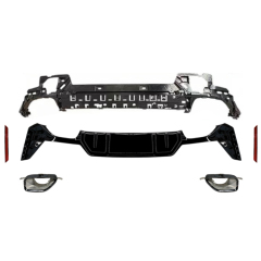 Car Bodykit Rear Bumper Rear Diffuser With Exhaust Pipe for BMW 3 Series G20 G28 Upgrade to 340D M-Tech 2023+