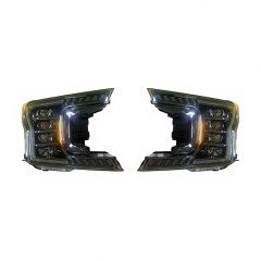 Auto Parts Y4LED Lens Round Decorative Cover White Day Light Head Lamp Headlights for Ford F150 2018-2020Chrome Decorative Cover