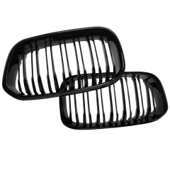 Upgrade F20 Dual Line Matt Black Car Grill for BMW 1Series 2015-2017