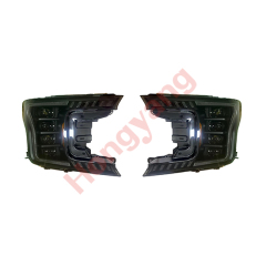 Auto Parts Y4LED Lens Round Decorative Cover White Day Light Head Lamp Headlights for Ford F150 2018-2020Chrome Decorative Cover