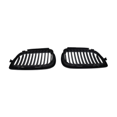 Car Front Bumper Grille for BMW 3 Series E46 Single Slat Line Matte Black  Mesh Grille 2002-2005