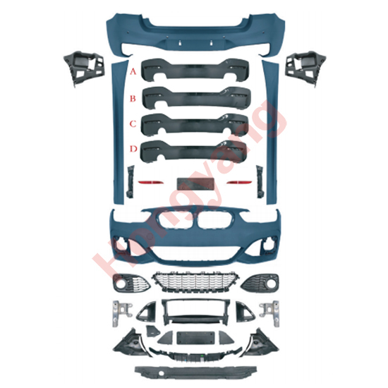 Car Auto Spare Parts Rear Diffuser Bodykit for BMW 1 Series F20  Modified to M-Tech 2015-2018 With Fog Lamp Hole Style,www.hongyangcorp.com,Car Auto Spare Parts Rear Diffuser Bodykit for BMW 1 Series F20  Modified to M-Tech 2015-2018 With Fog Lamp Hole Style