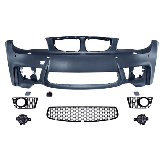 Auto Spare Parts Car Front Bumper Assy Grille Rear Diffuser Bodykit for BMW 1 Series E82 E87 Modified to 1M 2008-2011