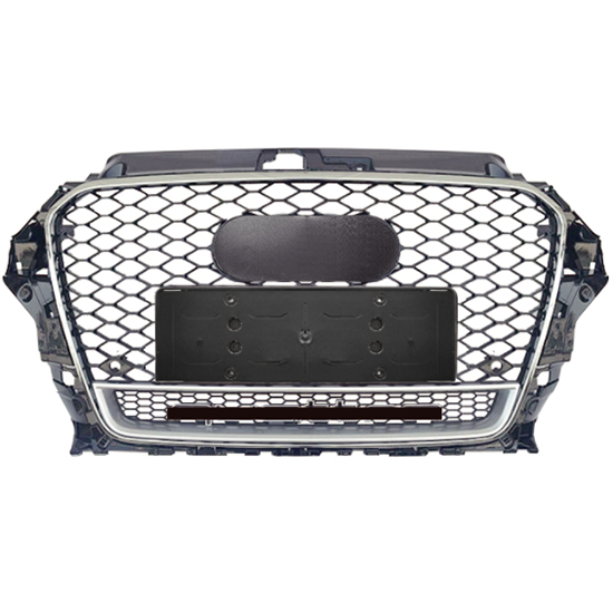 Car Auto Spare Parts Bodykit Grille for Audi A3 Upgrade to RS3 Silver 2014 2015 2016,www.hongyangcorp.com,Car Auto Spare Parts Bodykit Grille for Audi A3 Upgrade to RS3 Silver 2014 2015 2016