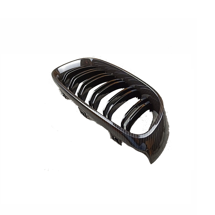 Automotive Carbon Look Dual Slat Guard Protector Front Bumper Mesh Grille Car Front Grille Fit for BMW Series 3 F34 2012